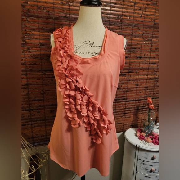Willi Smith Ruffled Tank Top - Picture 1 of 3